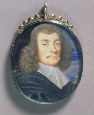 Porträtminiatur eines Mannes, möglicherweise Sir John Wildman, 1675 von Thomas Flatman